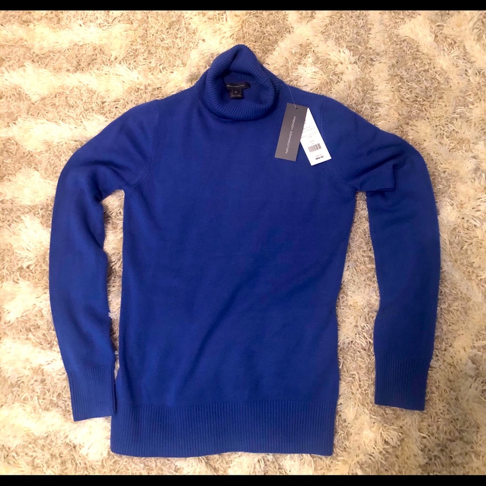 French Connection blue turtleneck BRAND NEW